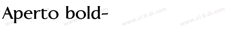 Aperto bold字体转换
